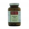 Dokter Lucas voedingssupplement Magnesium Oxide 300 mg 180 vegetarische capsules in amberkleurige glazen pot met metalen deksel.